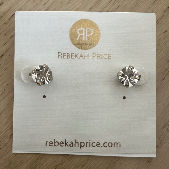 REBEKAH PRICE Crystal and Gold Earrings - 0.25 inches, Swarovski crystals - Picture 2 of 5
